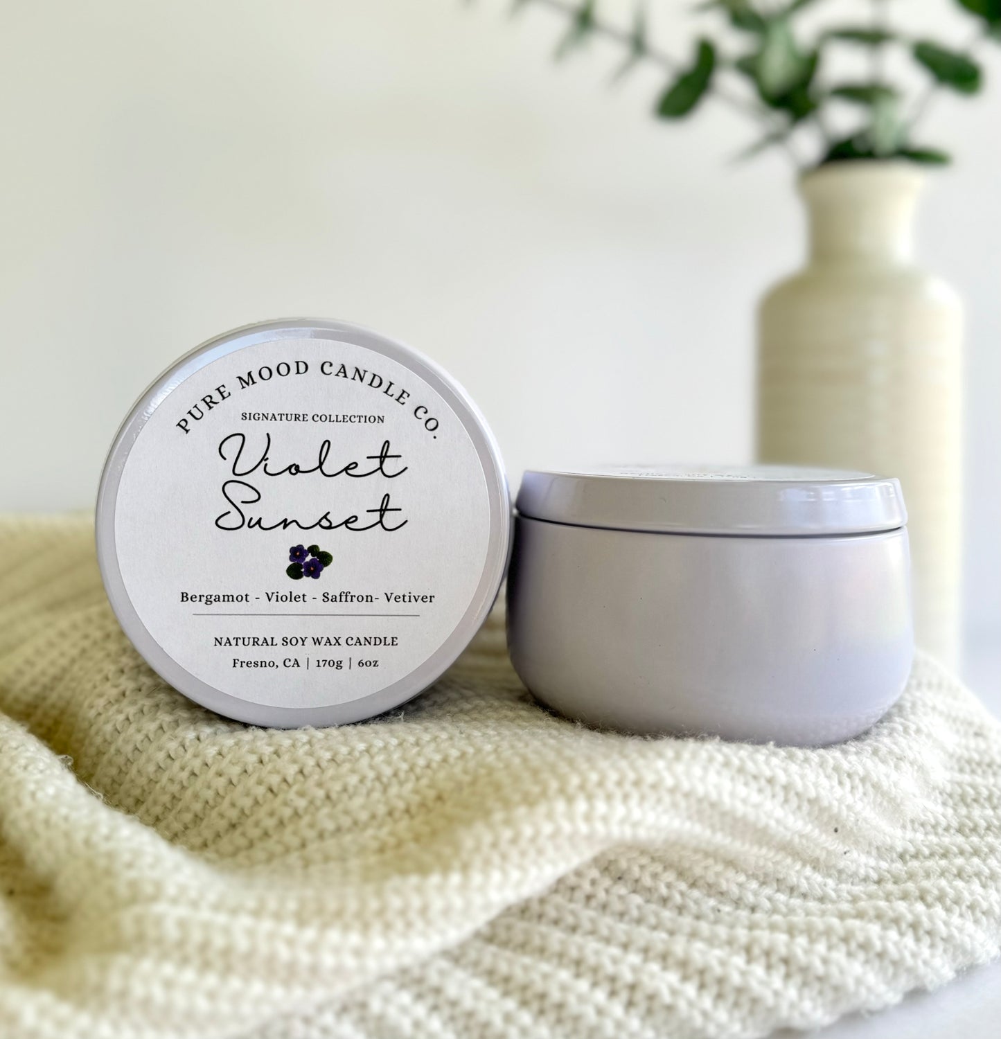 Violet Sunset Candle