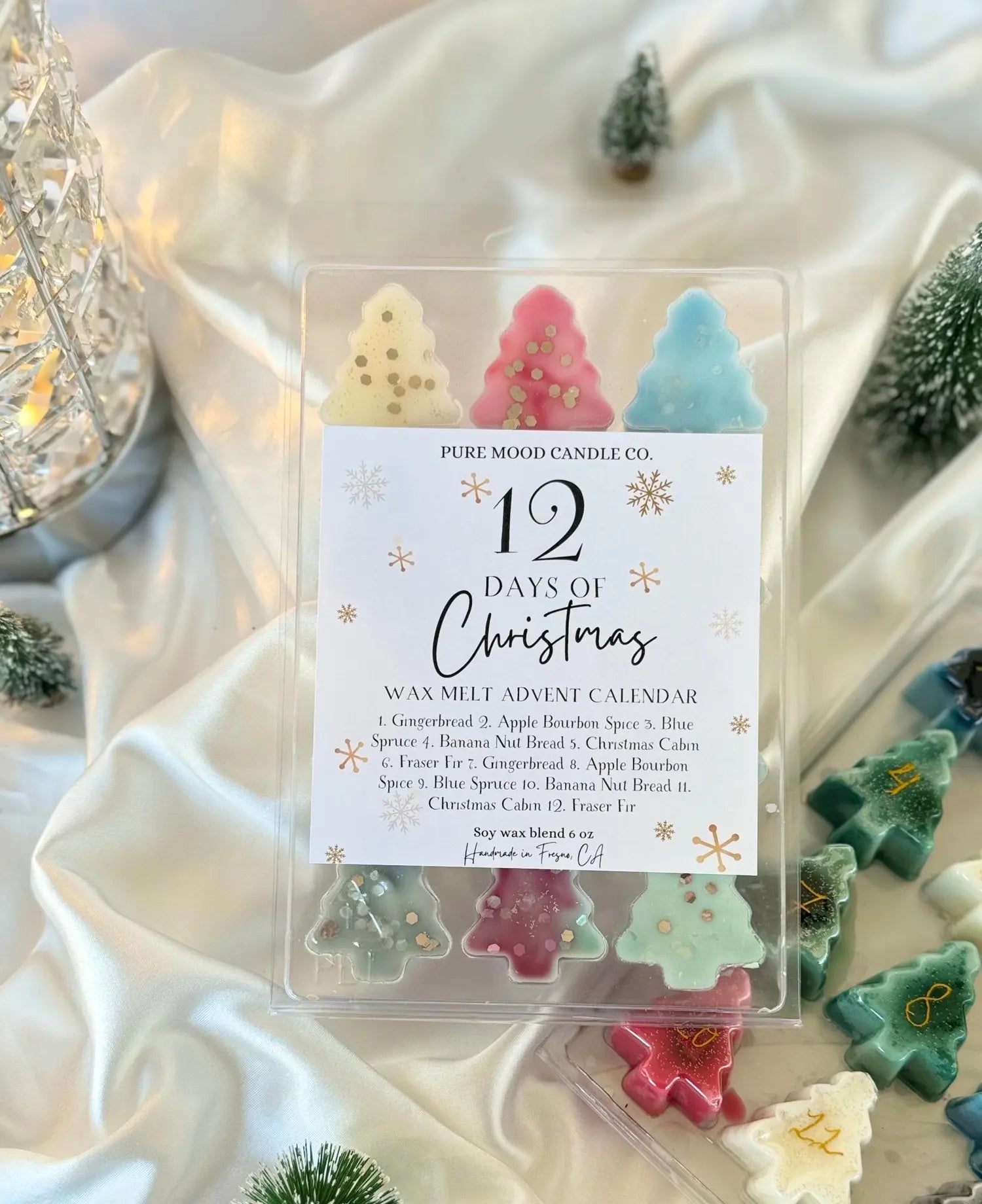 12 Days of Christmas Wax Melts Pure Mood Candle Co.