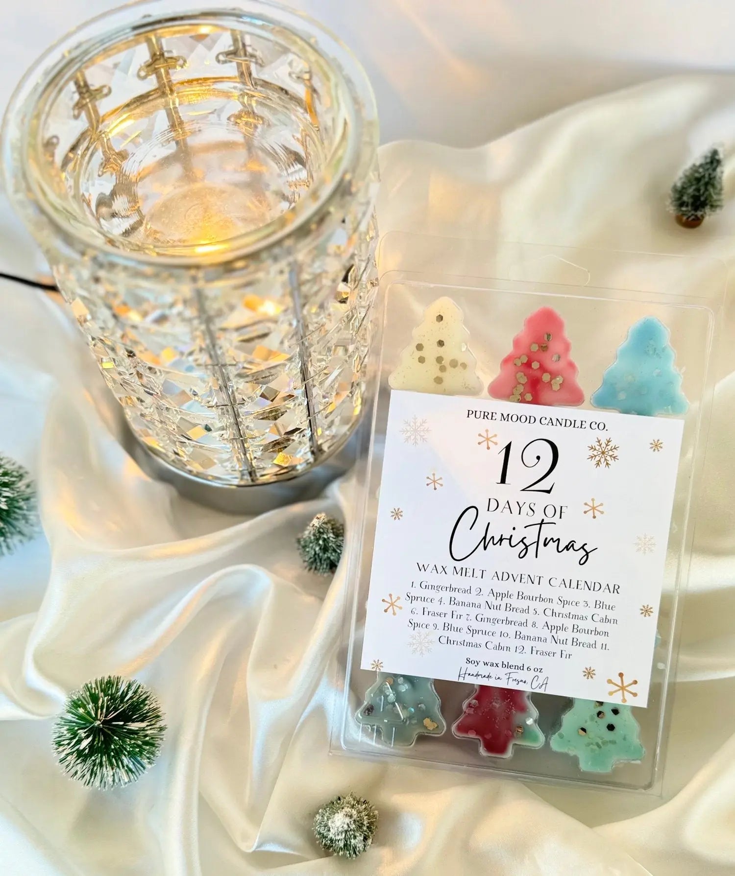 12 Days of Christmas Wax Melts Pure Mood Candle Co.